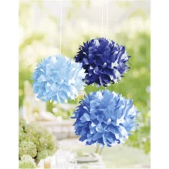 Rayher Pompons, Papier, Blau