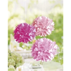 Rayher Pompons, Papier, Rosa