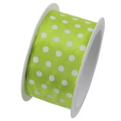 Braun + Company Geschenkband »Hot Spots«, Taft, Länge: 200 Cm, Hellgrün