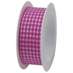 Braun + Company Geschenkband »Karo Vichy«, Taft, Länge: 200 Cm, Altrosa