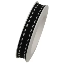 Braun + Company Geschenkband, Stich, Taft, Länge: 250 Cm, Schwarz