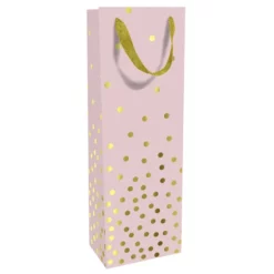 Braun + Company Geschenktasche »Golden Dots«, Flaschentüte, Papier, Puderfarben