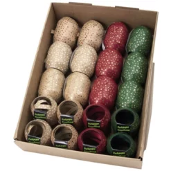 Braun + Company Geschenkband »Sterne«, Polyband, Länge: 1200 Cm, Bunt