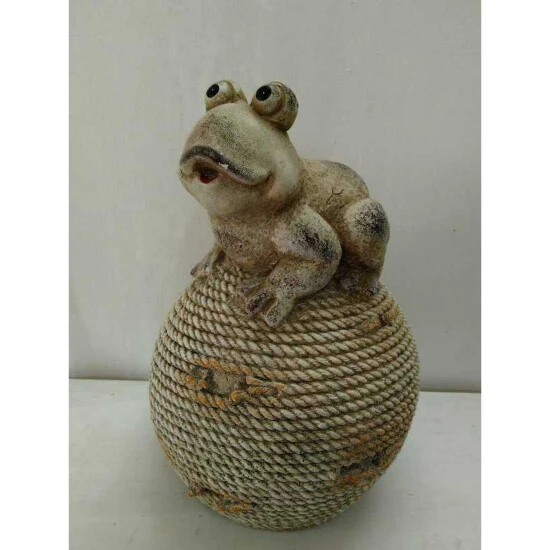 SILEX Deko-Frosch, Polystone, Braun 3 SILEX Deko-Frosch, Polystone, Braun