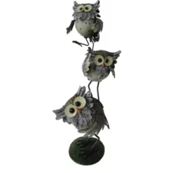 SILEX Deko-Eule, Metall, Grau
