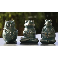 SILEX Deko-Eule, Polyresin, Bronzefarben