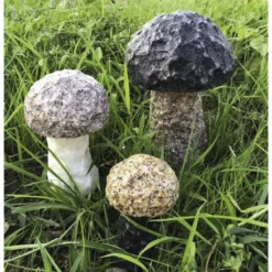 SILEX Deko-Pilze, Granit, Mehrfarbig