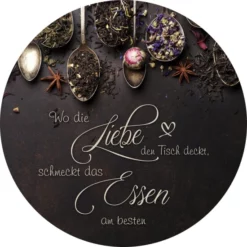 Pro_Art_Bilderpalette Glasbild »Liebe + Essen«, Mehrfarbig, Digitaldruck