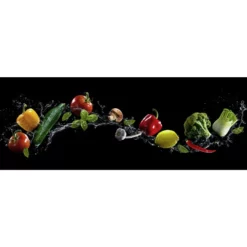 Pro_Art_Bilderpalette Glasbild »Flying Vegetables«, Mehrfarbig, Digitaldruck
