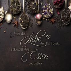 Pro_Art_Bilderpalette Glasbild »Liebe + Essen«, Mehrfarbig, Digitaldruck