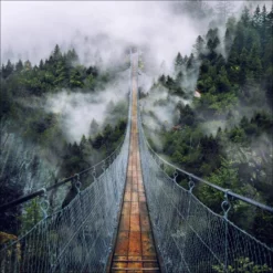 Pro_Art_Bilderpalette Glasbild »Suspension Bridge«, Mehrfarbig, Digitaldruck