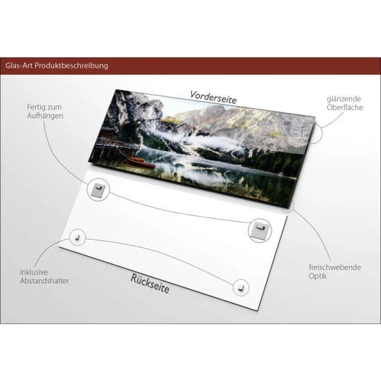 Pro_Art_Bilderpalette Glasbild »Wildsee IV«, Mehrfarbig, Digitaldruck 4 Pro_Art_Bilderpalette Glasbild »Wildsee IV«, Mehrfarbig, Digitaldruck – Bild 2