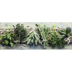 Pro_Art_Bilderpalette Keilrahmenbild »Herbs On Wood«, Rahmen: Holzwerkstoff, Natur