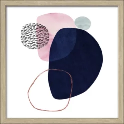 Pro_Art_Bilderpalette Gerahmtes Bild »ABSTRACT SHAPES III«, Rahmen: Holzwerkstoff, Natur