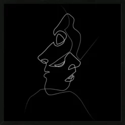 Pro_Art_Bilderpalette Gerahmtes Bild »Two Face«, Rahmen: Holzwerkstoff, Schwarz