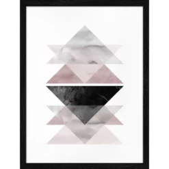 Pro_Art_Bilderpalette Gerahmtes Bild »Geometrical Forms Lll«, Rahmen: Holzwerkstoff, Schwarz