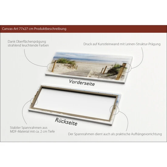 Pro_Art_Bilderpalette Keilrahmenbild »Sea Harmony«, Rahmen: Holzwerkstoff, Natur 5 Pro_Art_Bilderpalette Keilrahmenbild »Sea Harmony«, Rahmen: Holzwerkstoff, Natur – Bild 3