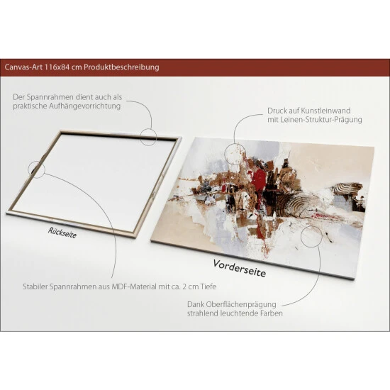 Pro_Art_Bilderpalette Keilrahmenbild »Elemente I«, Rahmen: Holzwerkstoff, Natur 5 Pro_Art_Bilderpalette Keilrahmenbild »Elemente I«, Rahmen: Holzwerkstoff, Natur – Bild 3