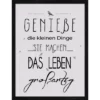 Pro_Art_Bilderpalette Gerahmtes Bild »Genieße Das Leben«, Rahmen: Holzwerkstoff, Schwarz -Wohnen Wohndeko Verkäufe unnamed file 6205