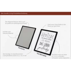 Pro_Art_Bilderpalette Gerahmtes Bild »Genieße Das Leben«, Rahmen: Holzwerkstoff, Schwarz -Wohnen Wohndeko Verkäufe unnamed file 6207