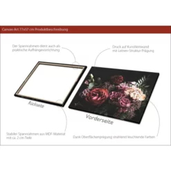 Pro_Art_Bilderpalette Keilrahmenbild »Barock Flowers III«, Rahmen: Holzwerkstoff, Natur -Wohnen Wohndeko Verkäufe unnamed file 6210