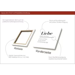 Pro_Art_Bilderpalette Keilrahmenbild »Liebe«, Rahmen: Holzwerkstoff, Natur -Wohnen Wohndeko Verkäufe unnamed file 6224