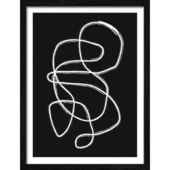 Pro_Art_Bilderpalette Gerahmtes Bild »Lines And Shapes I«, Rahmen: Holzwerkstoff, Schwarz