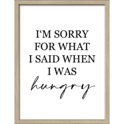 Pro_Art_Bilderpalette Gerahmtes Bild »Sorry«, Rahmen: Holzwerkstoff, Natur