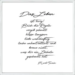 Pro_Art_Bilderpalette Gerahmtes Bild »Das Leben«, Rahmen: Holzwerkstoff, Weiß