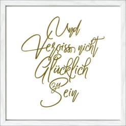 Pro_Art_Bilderpalette Gerahmtes Bild »Glücklich Sein«, Rahmen: Holzwerkstoff, Weiß