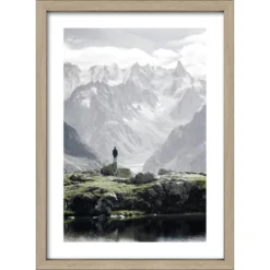 Pro_Art_Bilderpalette Gerahmtes Bild »Aussicht Vom Bergsee«, Rahmen: Holzwerkstoff, Natur