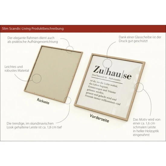 Pro_Art_Bilderpalette Gerahmtes Bild »Zuhause«, Rahmen: Holzwerkstoff, Natur 5 Pro_Art_Bilderpalette Gerahmtes Bild »Zuhause«, Rahmen: Holzwerkstoff, Natur – Bild 3