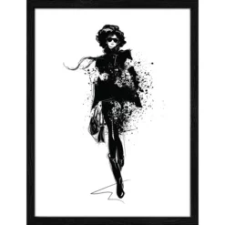 Pro_Art_Bilderpalette Gerahmtes Bild »Model«, Rahmen: Holzwerkstoff, Schwarz