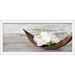 Pro_Art_Bilderpalette Gerahmtes Bild »Asian Flower«, Rahmen: Holzwerkstoff, Weiß