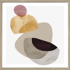 Pro_Art_Bilderpalette Gerahmtes Bild »Abstract Shapes LV«, Rahmen: Holzwerkstoff, Natur