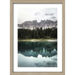 Pro_Art_Bilderpalette Gerahmtes Bild »Wald Am Bergsee«, Rahmen: Holzwerkstoff, Natur