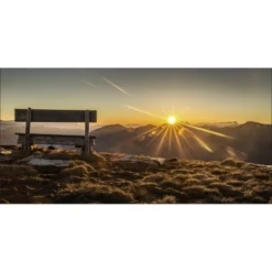 Pro_Art_Bilderpalette Keilrahmenbild »Bench And Horizon«, Rahmen: Holzwerkstoff, Natur