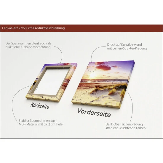 Pro_Art_Bilderpalette Keilrahmenbild »Sea Harmony«, Rahmen: Holzwerkstoff, Natur 5 Pro_Art_Bilderpalette Keilrahmenbild »Sea Harmony«, Rahmen: Holzwerkstoff, Natur – Bild 3