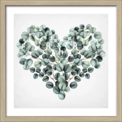 Pro_Art_Bilderpalette Gerahmtes Bild »Eucalyptus Heart«, Rahmen: Holzwerkstoff, Natur