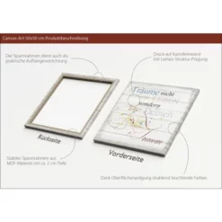 Pro_Art_Bilderpalette Keilrahmenbild »Lebe Deinen Traum«, Rahmen: Holzwerkstoff, Natur -Wohnen Wohndeko Verkäufe unnamed file 6390