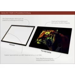 Pro_Art_Bilderpalette Keilrahmenbild »Colourful Tiger«, Rahmen: Holzwerkstoff, Natur -Wohnen Wohndeko Verkäufe unnamed file 6399