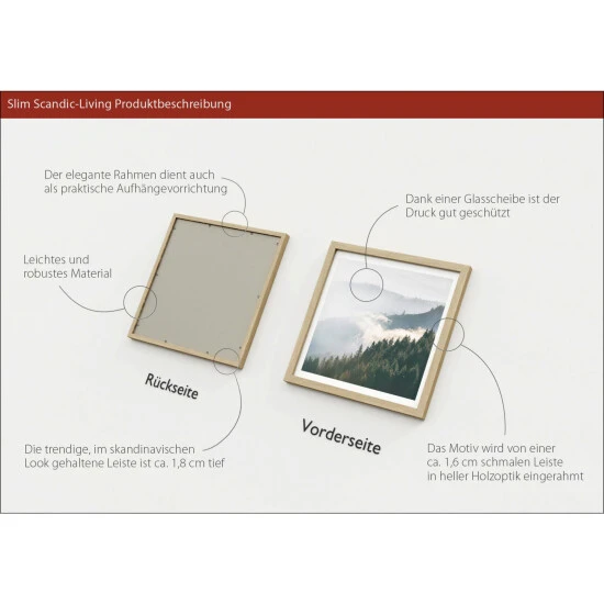 Pro_Art_Bilderpalette Gerahmtes Bild »Gloomy Landscape II«, Rahmen: Holzwerkstoff, Natur 4 Pro_Art_Bilderpalette Gerahmtes Bild »Gloomy Landscape II«, Rahmen: Holzwerkstoff, Natur – Bild 2