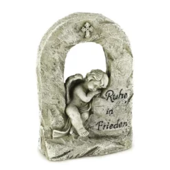 Goldbach Grabschmuck, Engel Sitzend, Grau, Polyresin