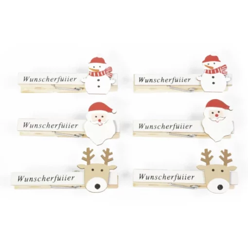 CASAYA Gechenkklammer, Rot, Holz -Wohnen Wohndeko Verkäufe unnamed file 6521