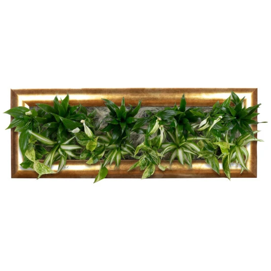 Pflanzenbild »Flowerwall«, BxHxT: 89 X 33 X 22 Cm, Goldfarben 3 Pflanzenbild »Flowerwall«, BxHxT: 89 X 33 X 22 Cm, Goldfarben