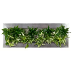 Pflanzenbild »Flowerwall«, BxHxT: 89 X 33 X 22 Cm, Silberfarben