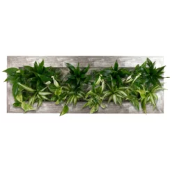 Pflanzenbild »Flowerwall«, BxHxT: 89 X 33 X 22 Cm, Silberfarben