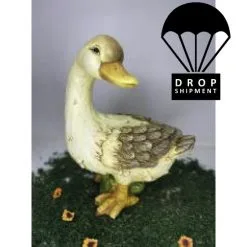 Deko-Ente, BxH: 19 X 34 Cm, Magnesia, Creme/braun