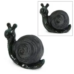 NOOR LIVING Dekofigur, Schnecke, Grau