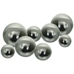 GARDEN PLEASURE Deko-Kugeln-Set, Edelstahl, Silberfarben